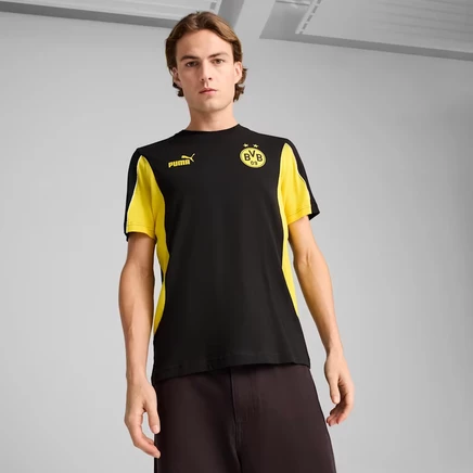 Мужская футболка Puma Borussia Dortmund с эмблемой BVB, черно-желтая