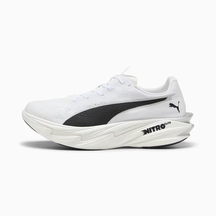Женские беговые кроссовки Puma Deviate Nitro Elite 4, бело-черные