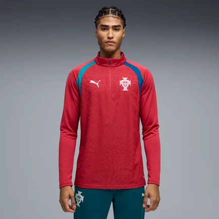 Мужская тренировочная кофта Puma Portugal, club red/серебристая