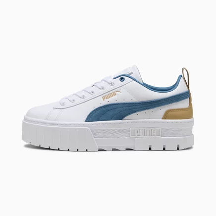 Женские кроссовки Puma Mayze Leather, бело-голубые