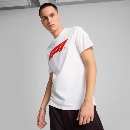 Мужская футболка Puma Formula 1 Essentials Logo, белая