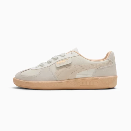 Женские кроссовки Puma Palermo кожаные, бежево-белые