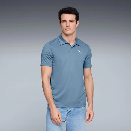 Мужская футболка-поло Puma Essentials с технологией dryCELL, голубая