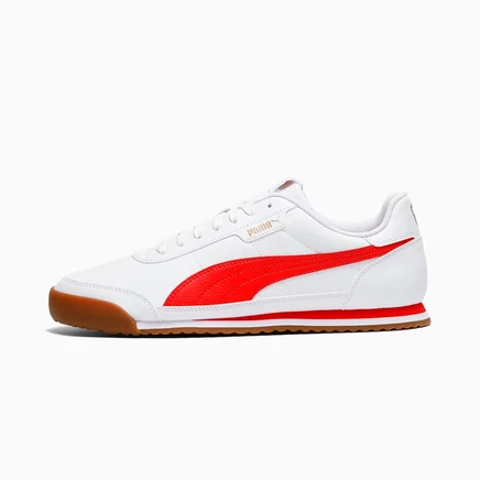 Мужские кроссовки Puma Turino II, бело-красные с золотистым