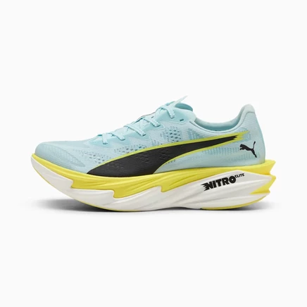 Женские беговые кроссовки Puma Deviate NITRO Elite 4, черно‑лимонные