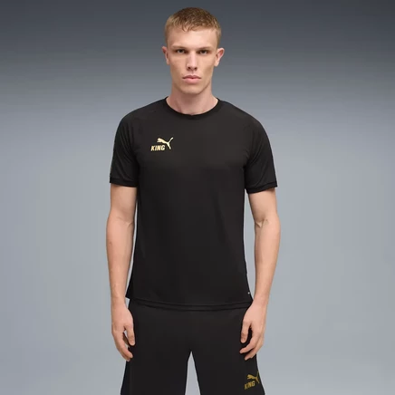 Мужская футбольная футболка Puma King KING, черно-золотая