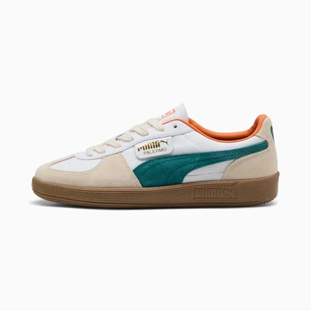 Кроссовки Puma Palermo Leather, белые/изумрудные