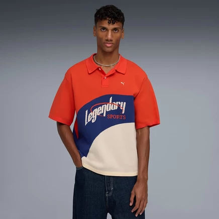 Мужская футболка-поло Puma PUMA.NOW, ярко-красная