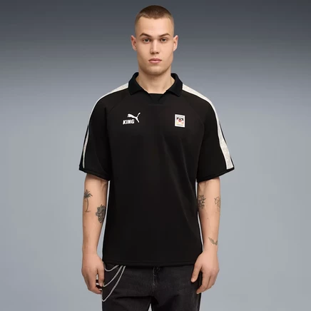 Мужская футболка Puma KING Fanpack, черно-бело-золотая