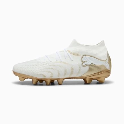 Мужские бутсы Puma FUTURE 9 MATCH, бело-золотисто-черные