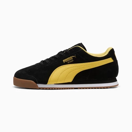 Кроссовки PUMA ROMA Roma Suede, черно-желтые