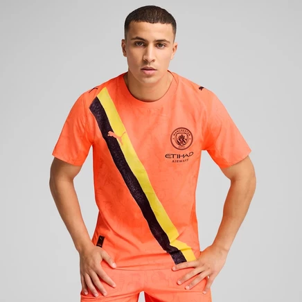 Мужская игровая футболка Puma x Kidsuper Manchester City Authentic, неоново-желтая/черная