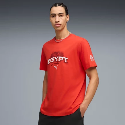 Мужская футбольная футболка Puma ftblCulture Egypt, красно-белая