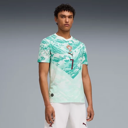 Мужская футбольная футболка Puma Portugal Authentic Away, бело-зеленая