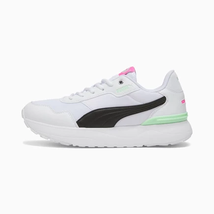 Женские кроссовки Puma R78 Voyage, бело-черные с мятным и розовым