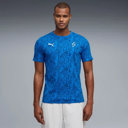 Мужская футболка Puma Neymar JR Brazil Passion с принтом, королевско‑синяя/белая/темно‑синяя