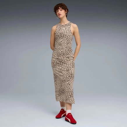Женское платье Puma Leopard Luxe леопард, кофейный