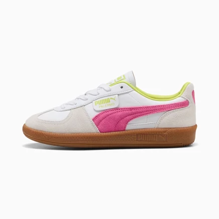 Женские кроссовки Puma Palermo кожаные, бело-розовые