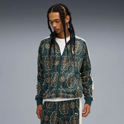 Мужская тренировочная куртка Puma Vintage Prep T7, зеленая