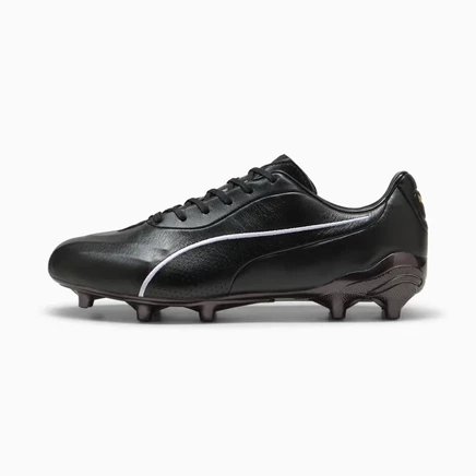 Мужские футбольные бутсы Puma KING PLATINUM, чёрные с золотым