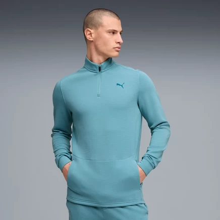 Мужская кофта на молнии Puma Cloudspun, бирюзовая
