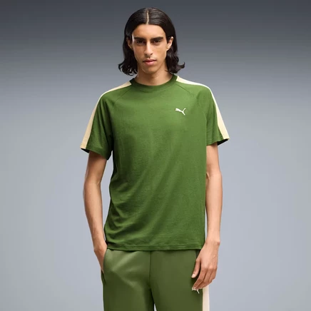 Мужская футболка Puma T7, зелено-бежевая