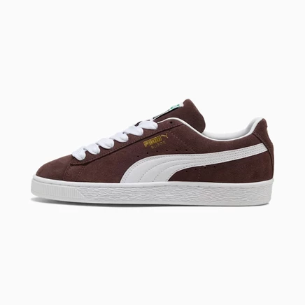 Женские кеды puma suede classic, шоколадно-коричневые/белые