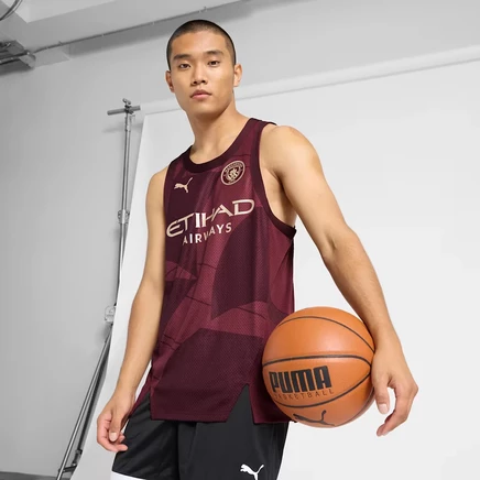 Мужская майка Puma HOOPS x Man City, темно-яшмовая
