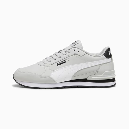 Мужские кеды Puma ST Runner v4 Leather, серо-бело-черные