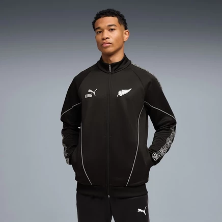 Мужская футбольная куртка Puma King Anthem New Zealand, черно‑серебристая