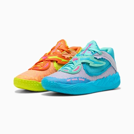Баскетбольные кроссовки Puma x Rick and Morty MB.05, оранжевые/мятные