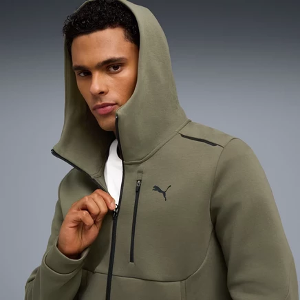 Мужская толстовка Puma PUMATECH на молнии, оливковая