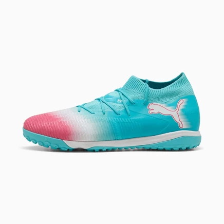 Бутсы Puma FUTURE 8 Match Recharge турф, сине‑бело‑розовые