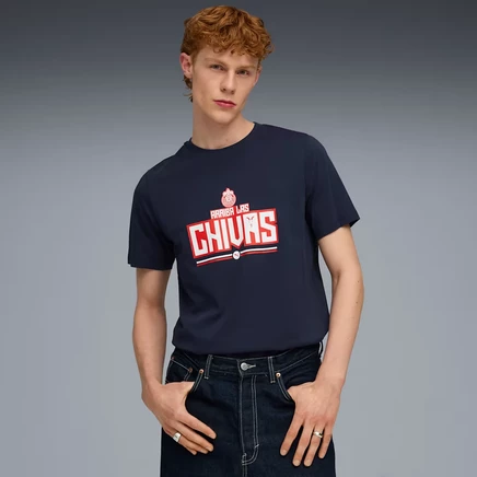 Мужская футболка Puma Chivas FtblCULTURE, темно-синяя и красная