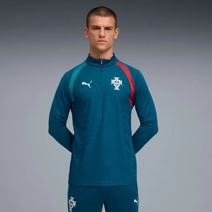 Мужская кофта с молнией Puma Portugal, океан/серебристая