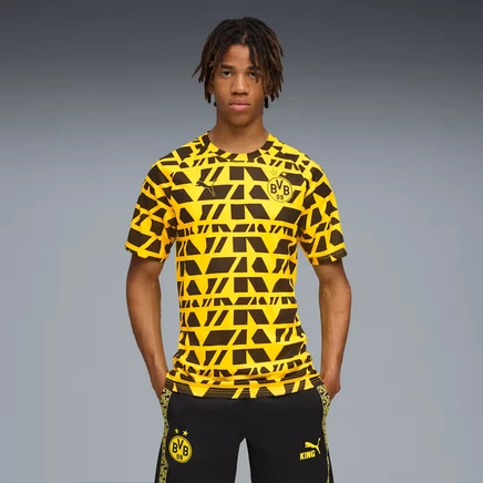Мужская разминочная футболка Puma BVB, желто-черная