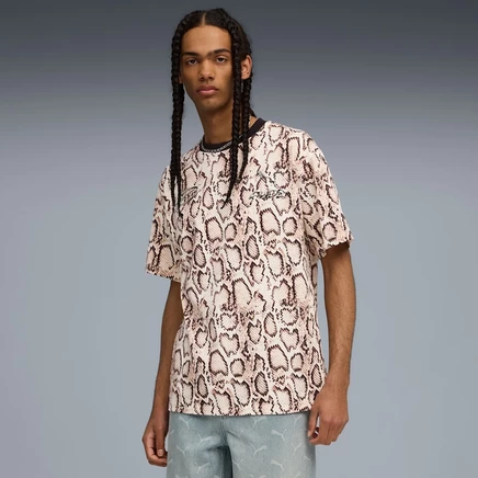 Мужская футболка Puma x A$AP ROCKY, змеиный принт, айвори