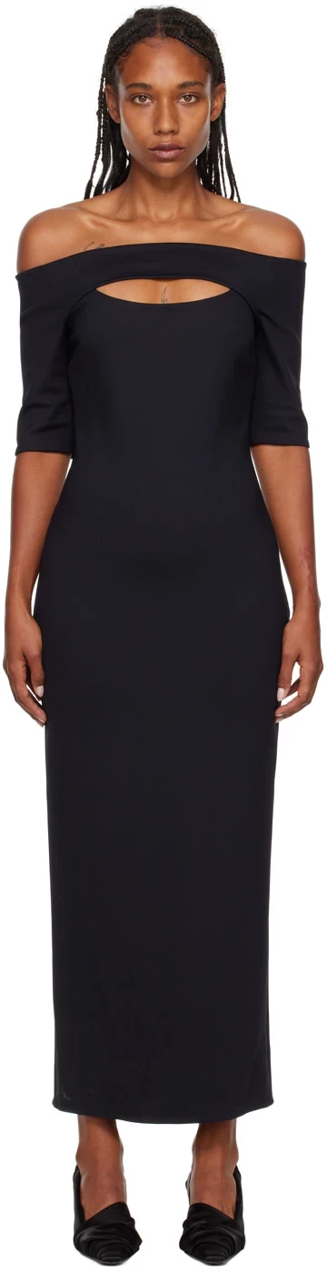 Black Cutout Maxi Dress black