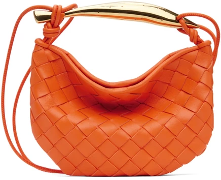 Женская сумка Bottega Veneta Mini Sardine, оранжевая