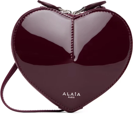 Женская сумка ALAÏA Le Coeur Small, бордовая