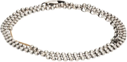 Мужской браслет Title of Work Bead, серебристо-золотой