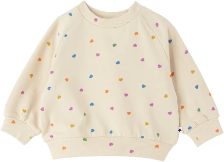 Свитшот для младенцев Molo Off-White Disc, confetti rainbow