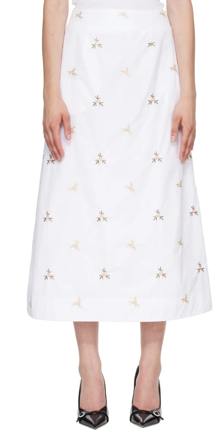 Женская юбка Simone Rocha Ripple миди, белая