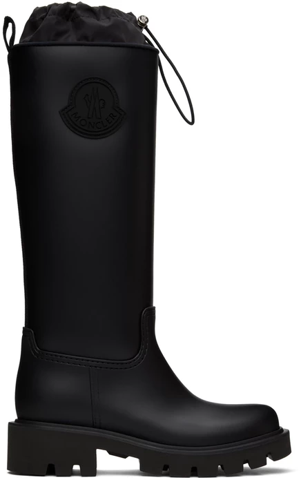 Женские дождевые сапоги Moncler Kickstream, чёрные