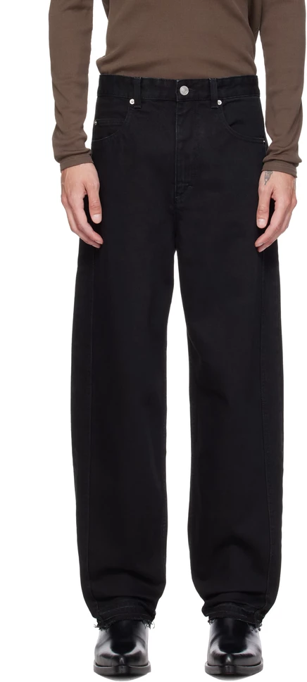 Мужские джинсы Isabel Marant Jorian, выцветшие черные