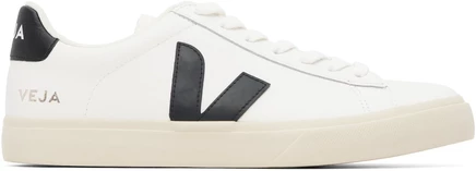 Кожаные кроссовки VEJA White Campo белый/черный