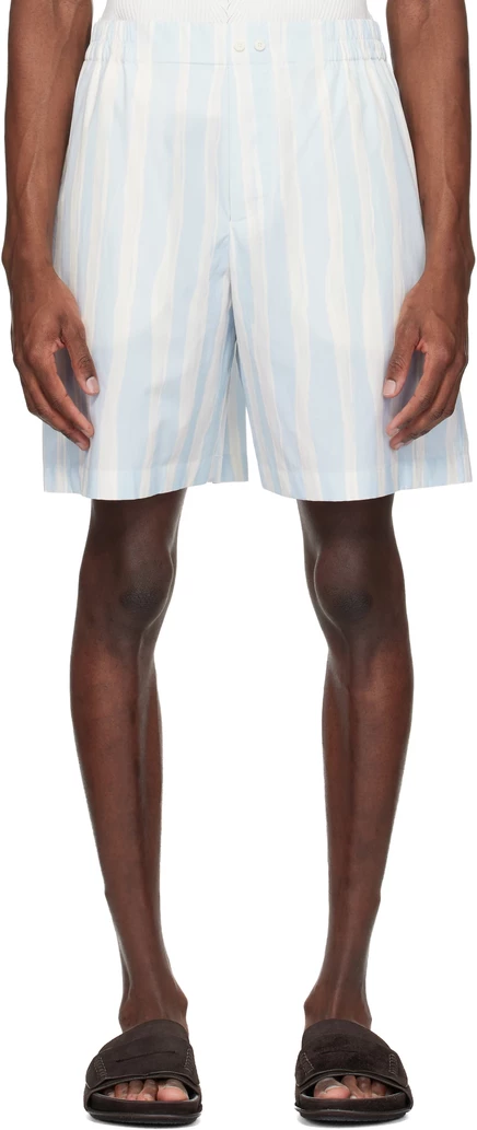 Мужские шорты Jacquemus The Caleçon Boxer, сине-бежевые