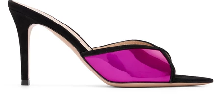 Женские мюли Gianvito Rossi Confetti, черно-фиолетовые