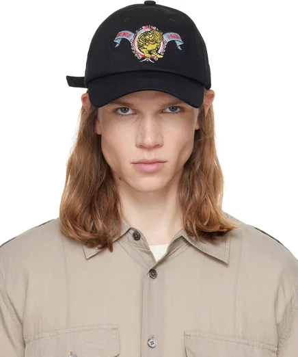 Мужская кепка Kenzo Jumping Tiger, черная