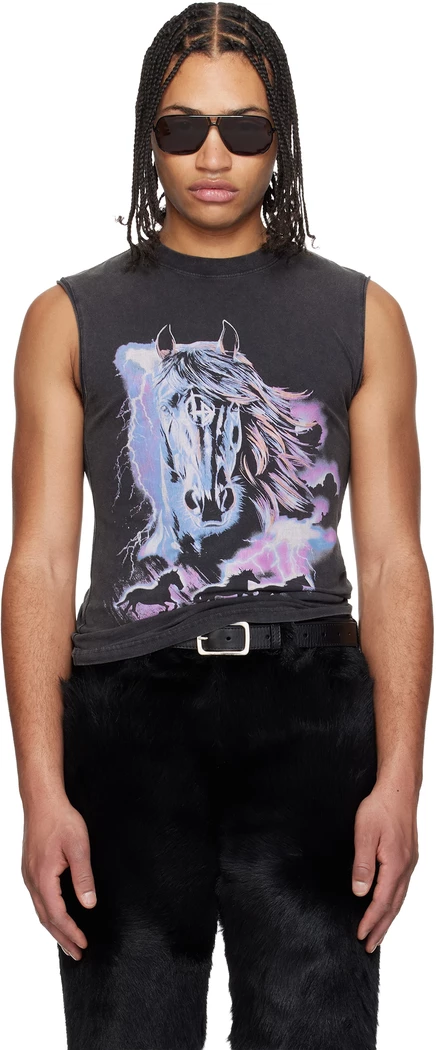 Мужская майка LU'U DAN Year of the Horse, черная
